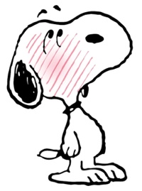 Snoopy blushing