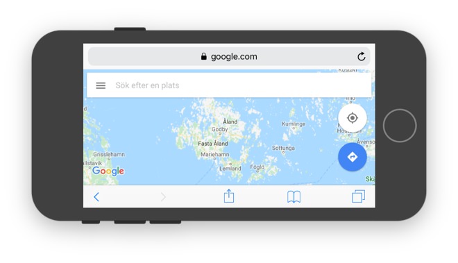 Screenshot of the Google Maps website.