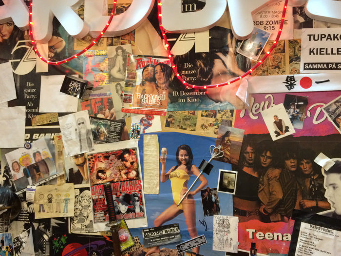Backyard Babies rehearsal space wall