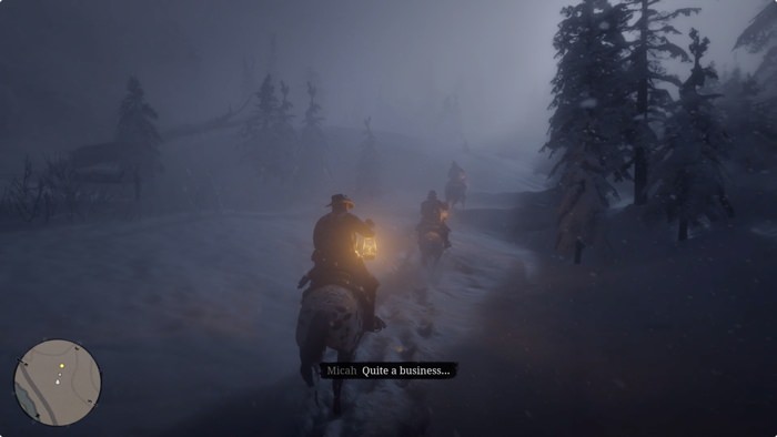 Subtitles on screen in Red Dead Redemption 2